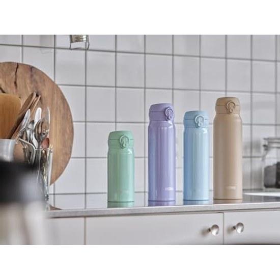 Thermos Bottle Vacuum Insulated Travel Mug 600ml Mineral Gray Detachable Drinking Spout Easy Clean Lightweight Type One-Touch Open Stainless Cooling