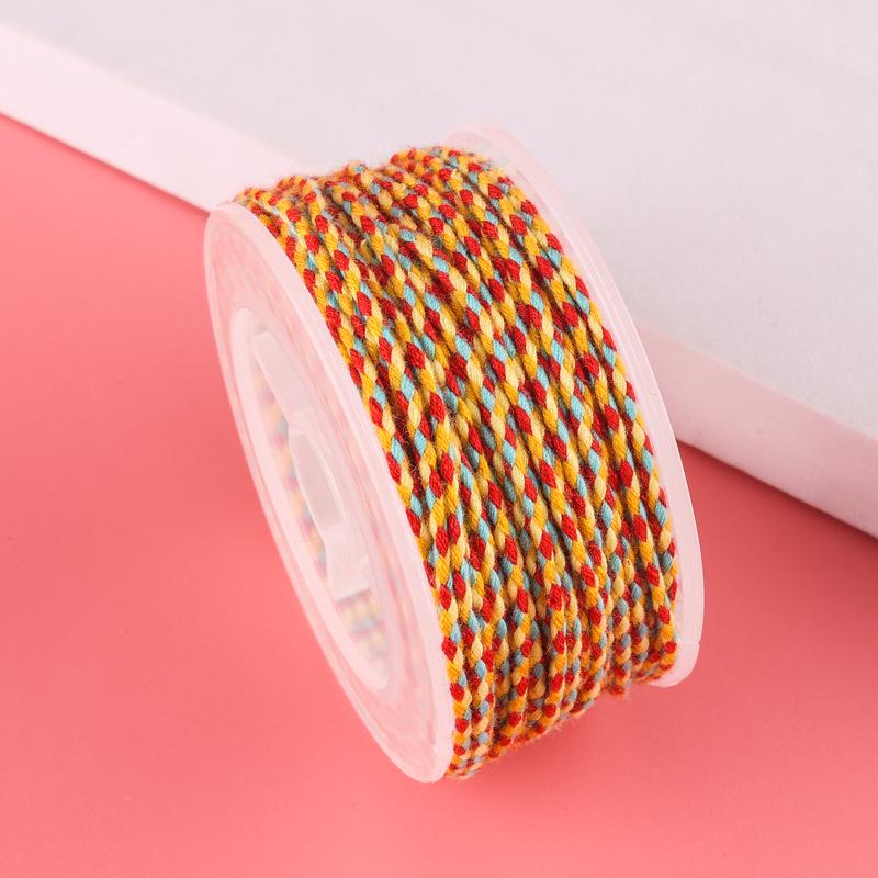 Sigu Sanhua Tibetan-Style Star & Moon Bodhi Cotton Thread - Non-Elastic, Wear-Resistant DIY Weaving Rope