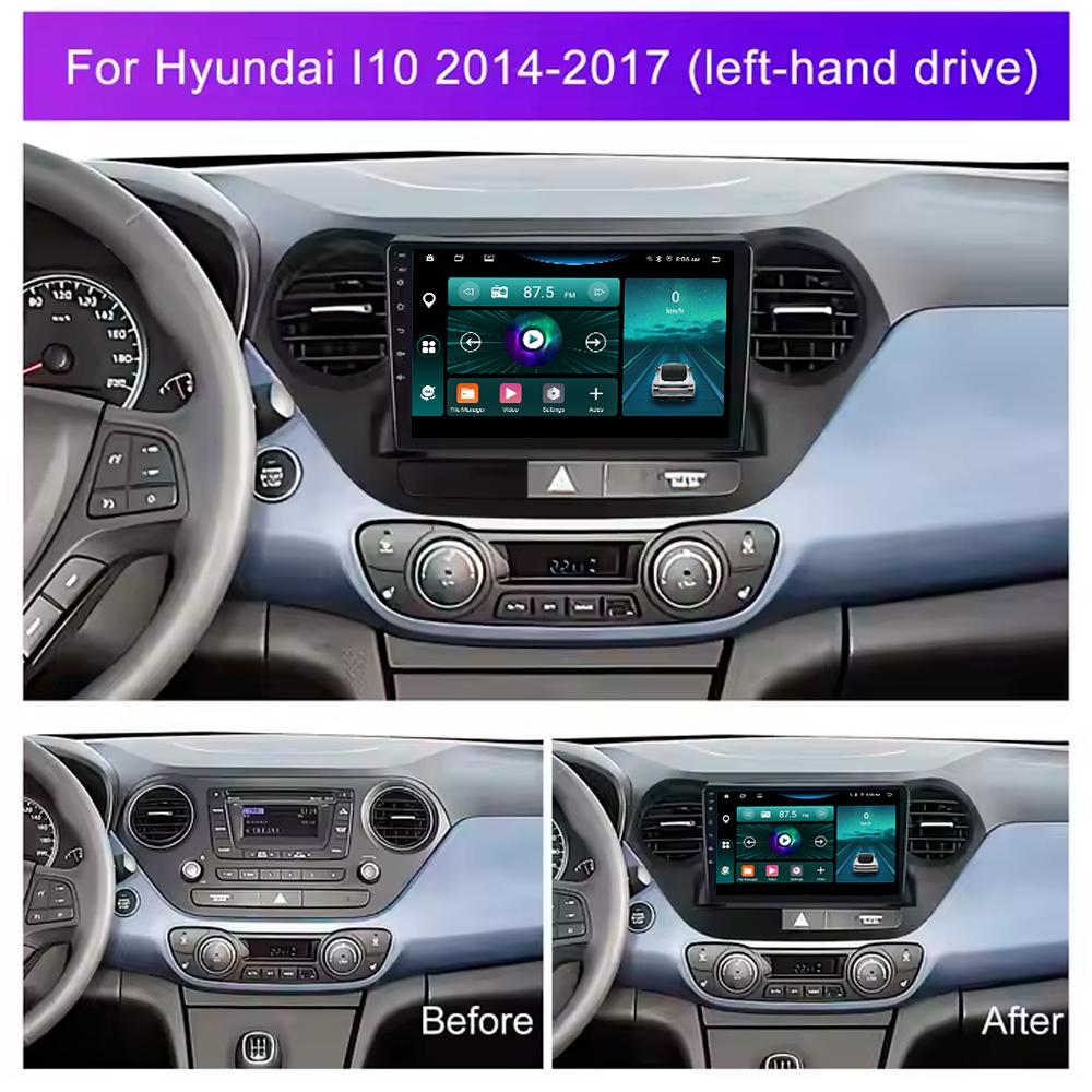 X-REAKO Car Video Player for Hyundai I10 2014-2017 Lhd GPS Navigation Built-in Dsp Carplay Autoradio Android Head Unit