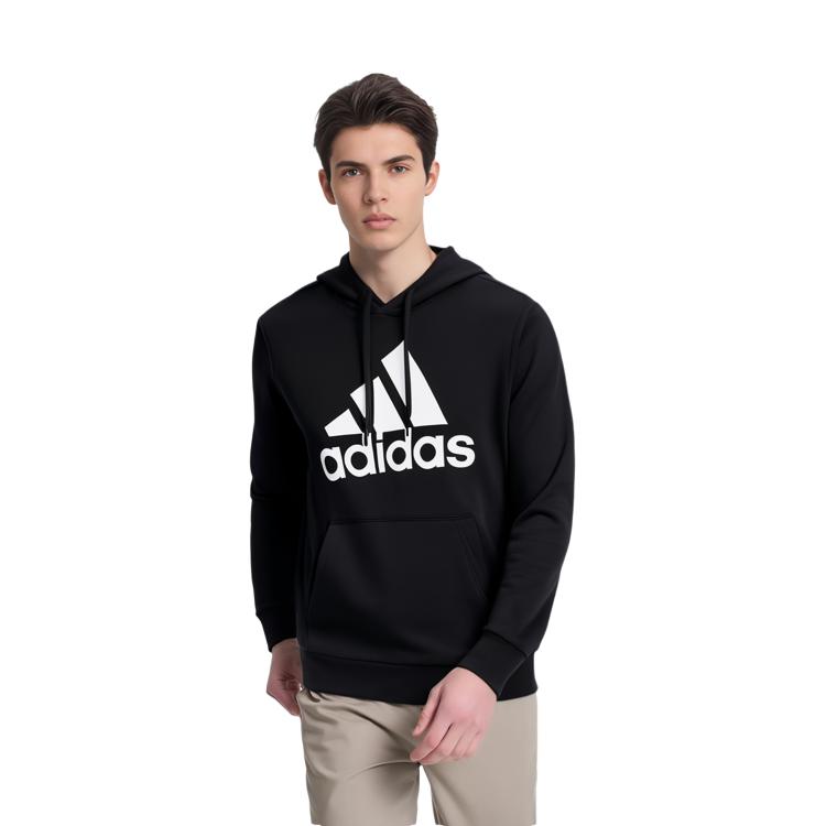 adidas Sweatshirts Men's Black Hooded Moderate Regular GK9220