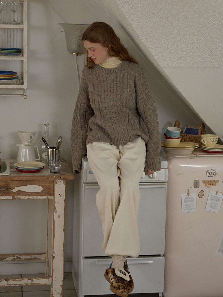 ANOETIC Volume Jogger Pants_Cream