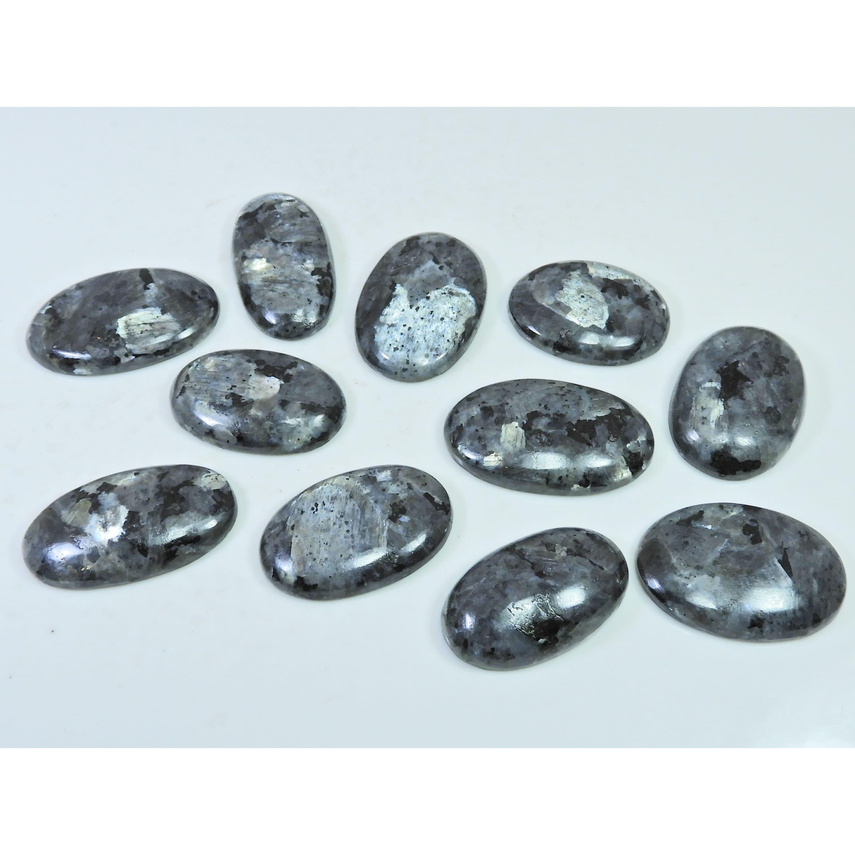 370Cts. Natural Larvikite Oval Shape Cabochon Loose Gemstone 11Pcs Lot C-1937