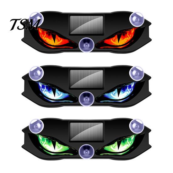 Auto Interior Night Lights Solar Devil Eyes Light for Windshield, Window Warning Sign with Three Smart Modes, Automotive Ambient Lighting Kits