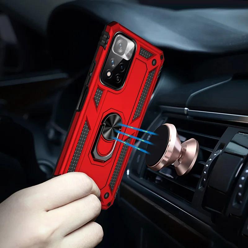 Shockproof Armor Bumper Case pro Xiaomi Redmi Note 12 11 11S 10 9 Pro Max 11T 10T 11A 12C 10C 10S 5G A1 X4 X5 kovový kryt kroužku