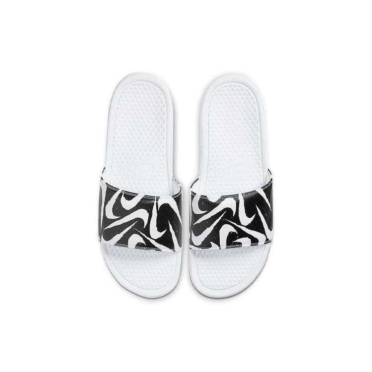 Nike Benassi Jdi Print Slide 'White Black Swoosh' 631261-106