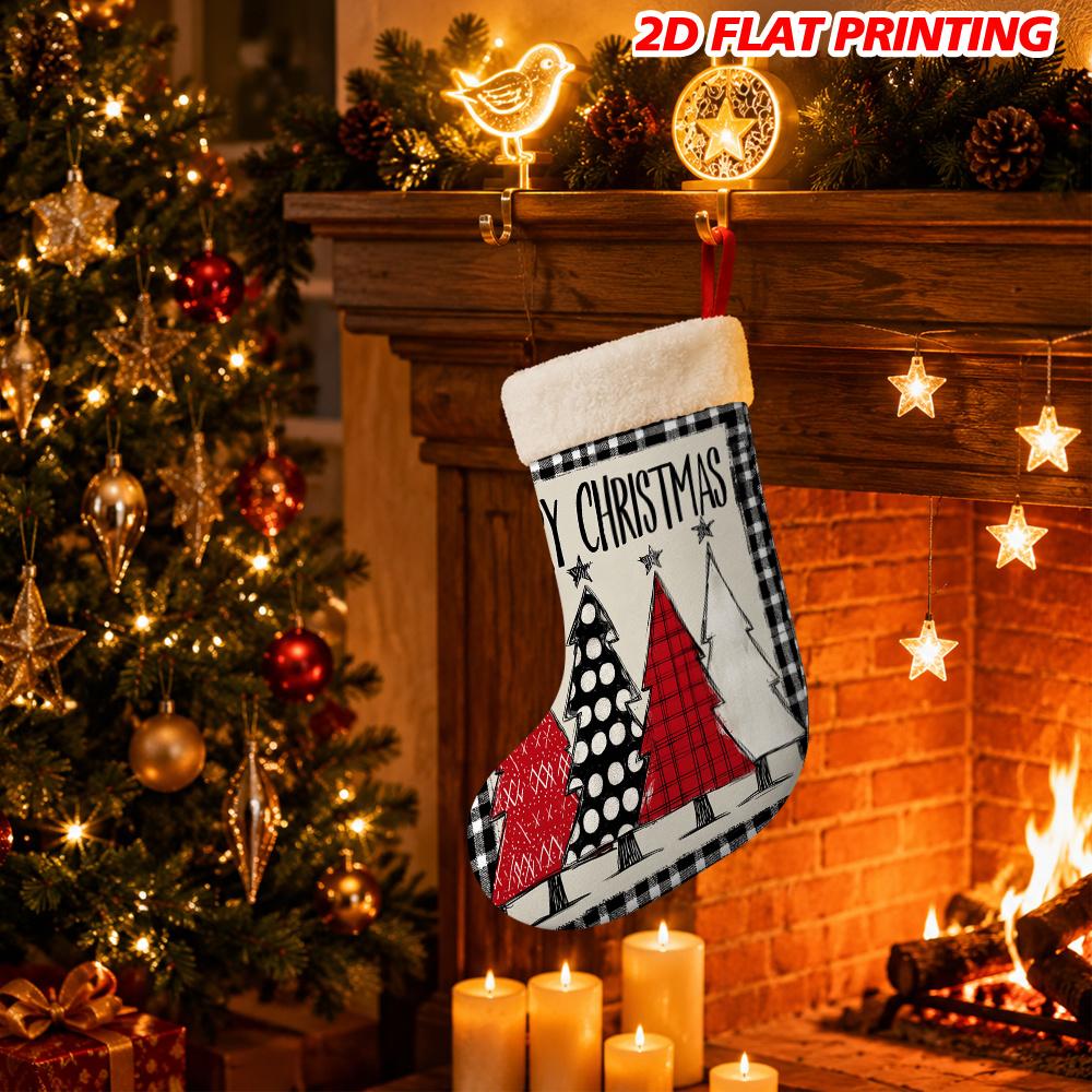 Christmas decoration fireplace hanging stocking1pc Large Christmas Stocking Ornament Suitable for Xmas Party S