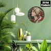 Retro Girl Flower Round Metal Poster 8x8 Inch Wall Art for Living Room