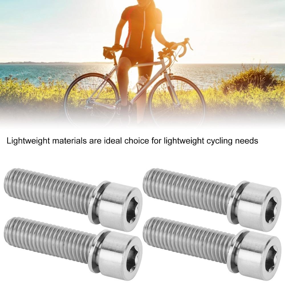 4Pcs Titanium Alloy Bicycle Stem Screws With Washers Stem Inner Hex Screws  Stem Assembly