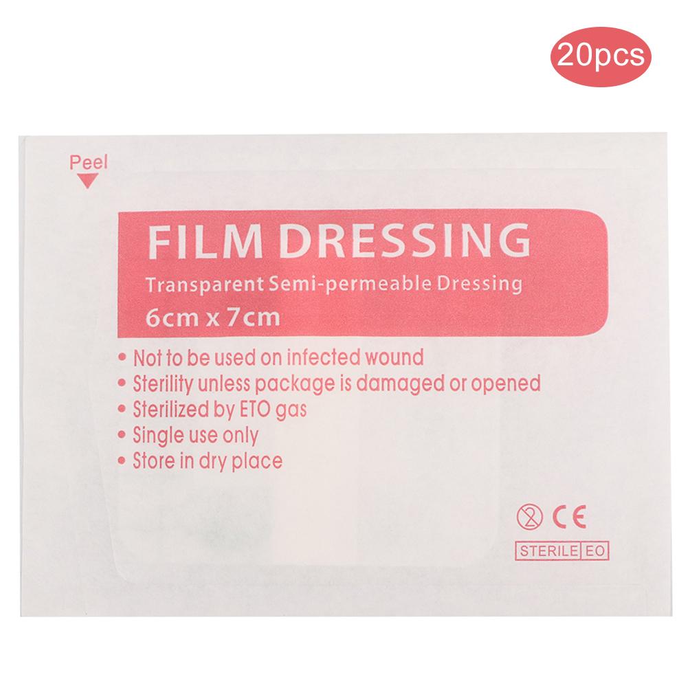 20pcs   box Adhesive Bandage Transparent Waterproof Wound  Plaster Wound Dressing6 x 7 cm   2.4 x 2.8 in