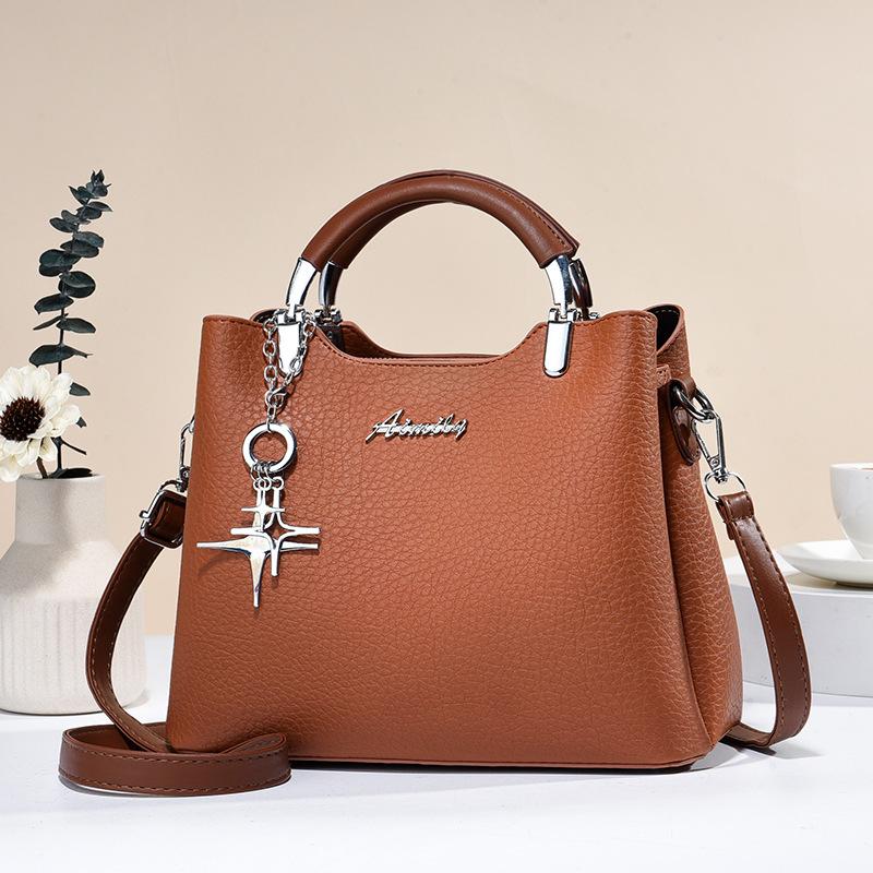 Candy Kleur Luxe Designer Handtas voor Vrouwen Leer Enkele Schouder Messenger Crossbody Tas bruin