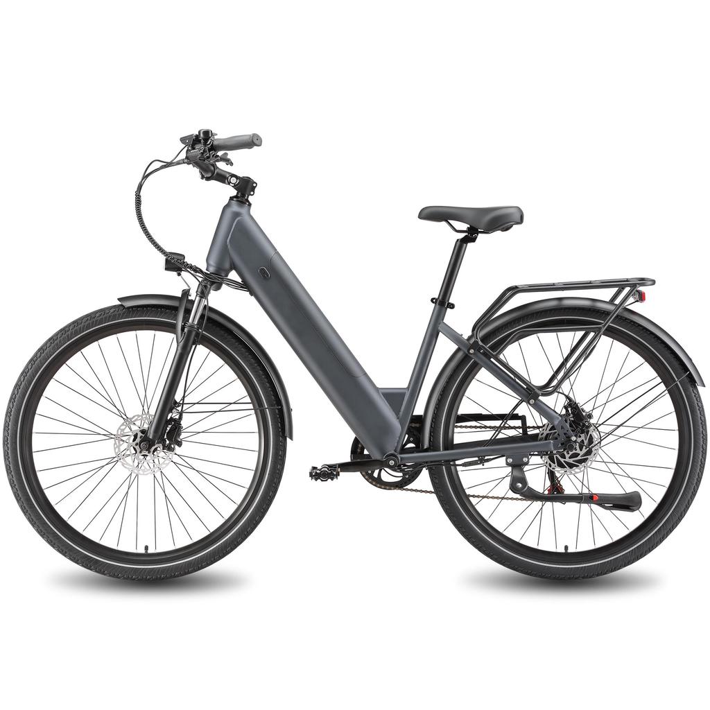 Maxtron Lira 28-inch elektrische stadsfiets, 48V 15Ah batterij, 250W motor, hydraulische schijfremmen, maximaal bereik tot 70 km met ondersteuning.
