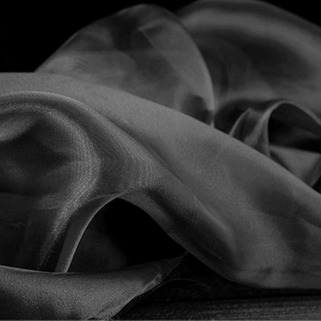Moonfarm Organza Black X 150cm Suitable for Solid Colors High-Gloss Fabric, 1-5m Wide, Crafts, Colored, (5m)