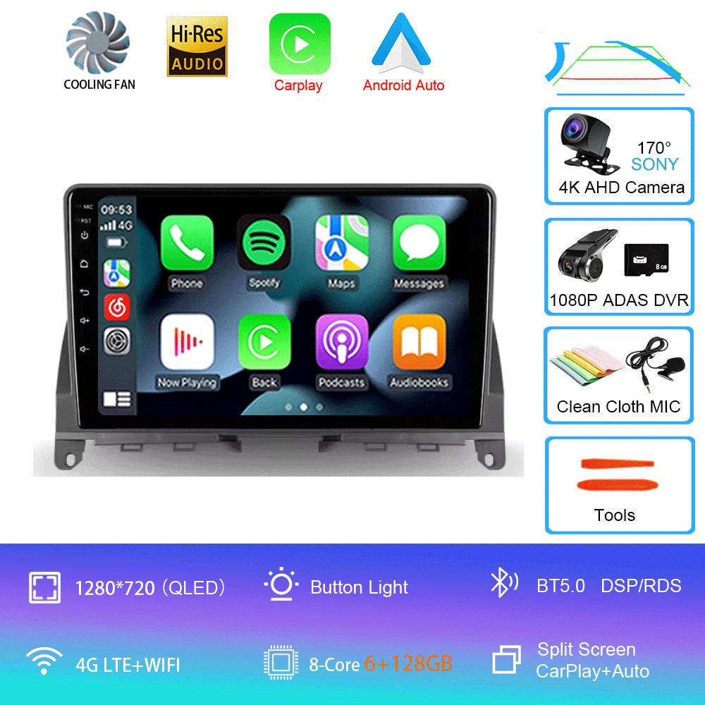 Android 14 For Mercedes Benz C Class 3 W204 S204 2006 - 2011 Car Radio Multimedia Video Player Navigation Stereo GPS No 2din 2 D