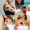9pcs Temporary Tattoo Teeth Halloween Monster Mouths Eye Temporary Tattoo Stickers Dripping Blood For Girls Shoulders Boys
