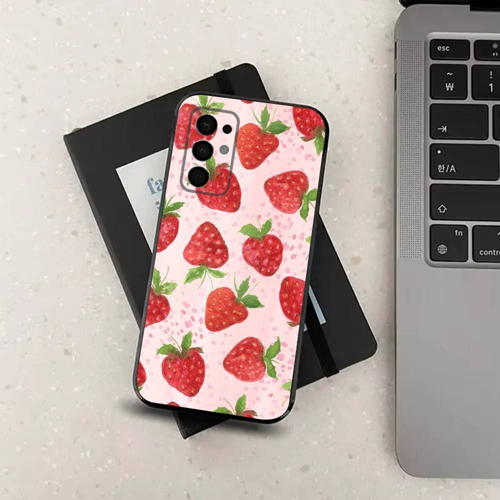 Fruit P-Painting For Samsung Galaxy A73,31,Note,72,41,8,9,52,J7,22,71,53,32,Soft Black Silicone Cover Case