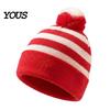 Casual Winter Accessories for Women Christmas Elf Hat, Cozy Knit Hat with Pom Soft Elastic Ribbed Pom, Stretchy Warm Skull Cap Outdoor Cold