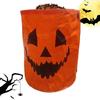 Halloween-lövpåse Återanvändbara pumpa-tema-lövpåsar 272L utomhusdekoration hösthanterad sopbehållare för trädgård