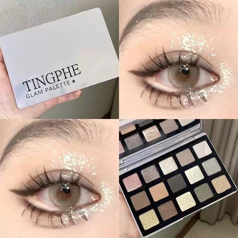 Slightly Tipsy Wine Red Eyeshadow Palette, Rose Eye Makeup, Rose Pearl Matte Red Brown Cement Earth Color, Affordable Eyeshadow for Students