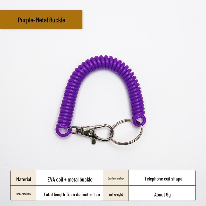 Spring Buckle Keychain Cord – Anti-Lost Outdoor Strap with Bag Holder
