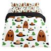 Bettbezug mit Cartoon-Biber, King-Size-Bett, schöne Tier-Bettwäsche-Set, für Kinder, Mädchen, Wildtiere, Polyester, Bettbezug, Kissenbezug