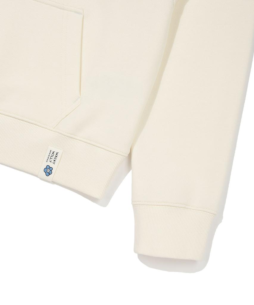 [26Ss] Women'S Lily Wappen Crop Hoodie Cream