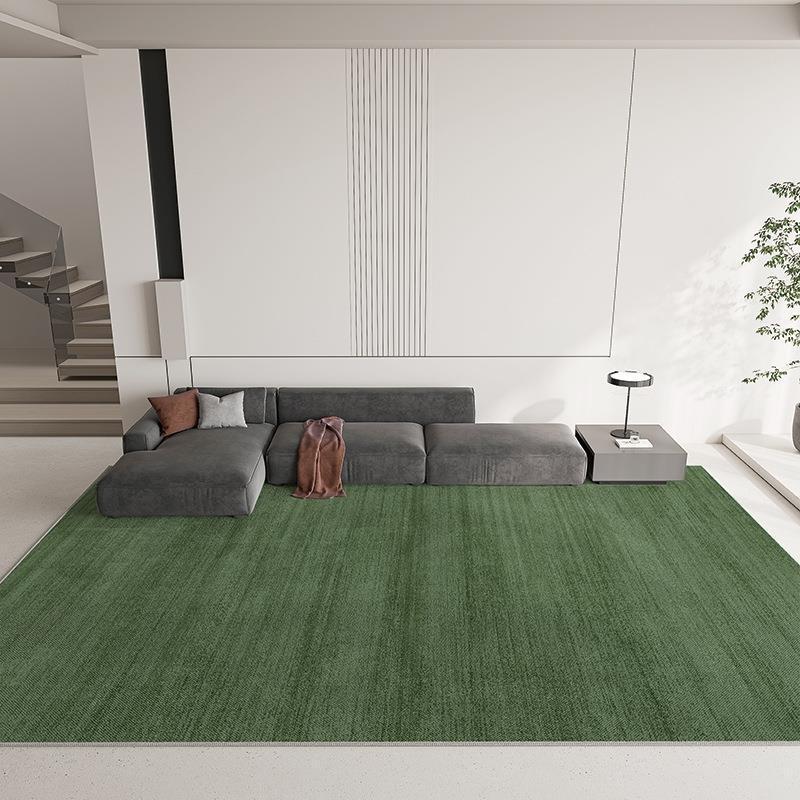 Solid Color Simple Wind Insulation Cool Absorbent Carpet Easy To Take Care Of Large Area Crystal Velvet Carpet Home WearResistant Carpet Living Room