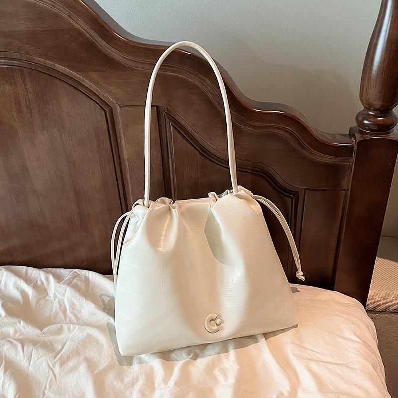 

Textured bucket bag 2025 new trendy high-end niche women s bag versatile single shoulder messenger tote bag 36*10*29