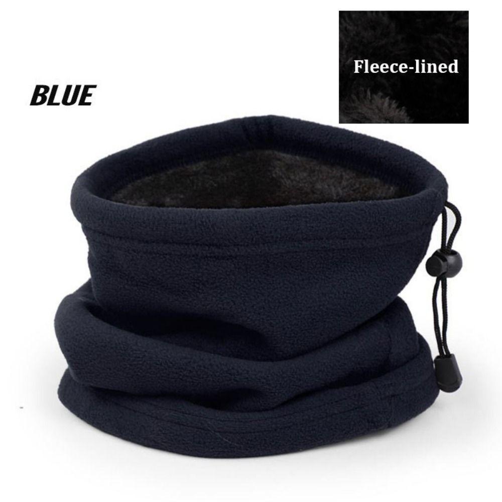 Masque Facial de Camping Couleur Unie Chaud Velours Cordon de Serrage Écharpe Cyclisme Écharpe Polaire Polaire Unisexe