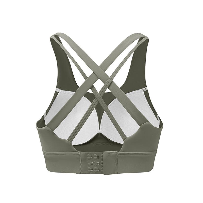 Women S Cross Back Fixed Cup Sports Bra For Yoga Running Fitness