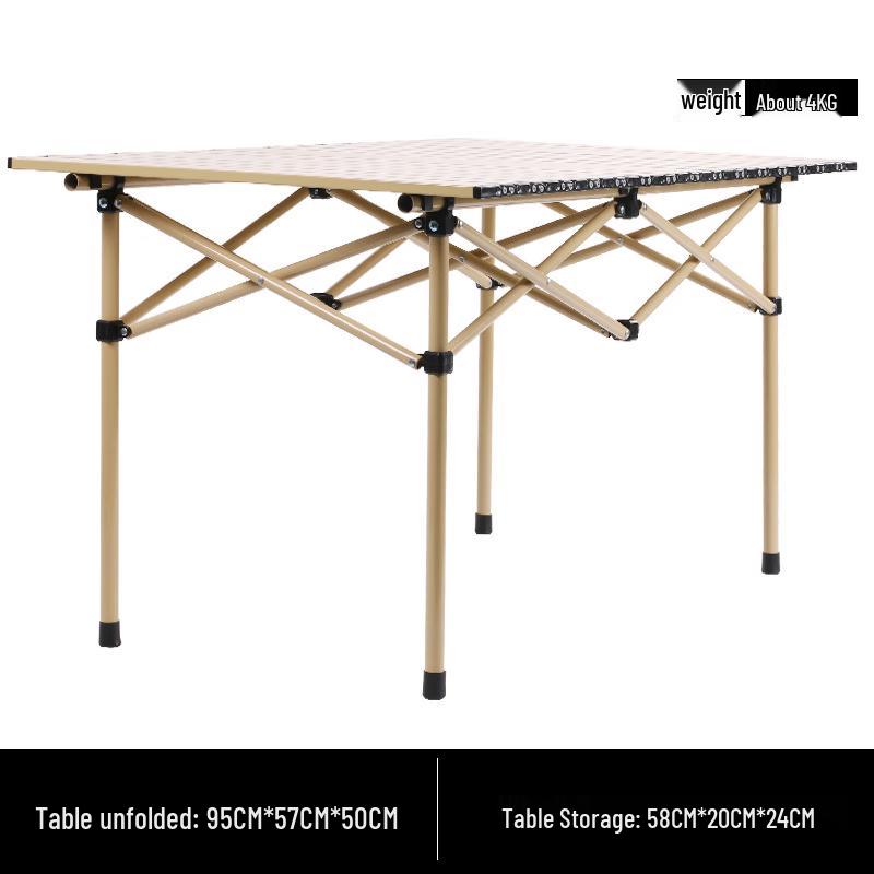Portable Reinforced Aluminum Folding Outdoor Table