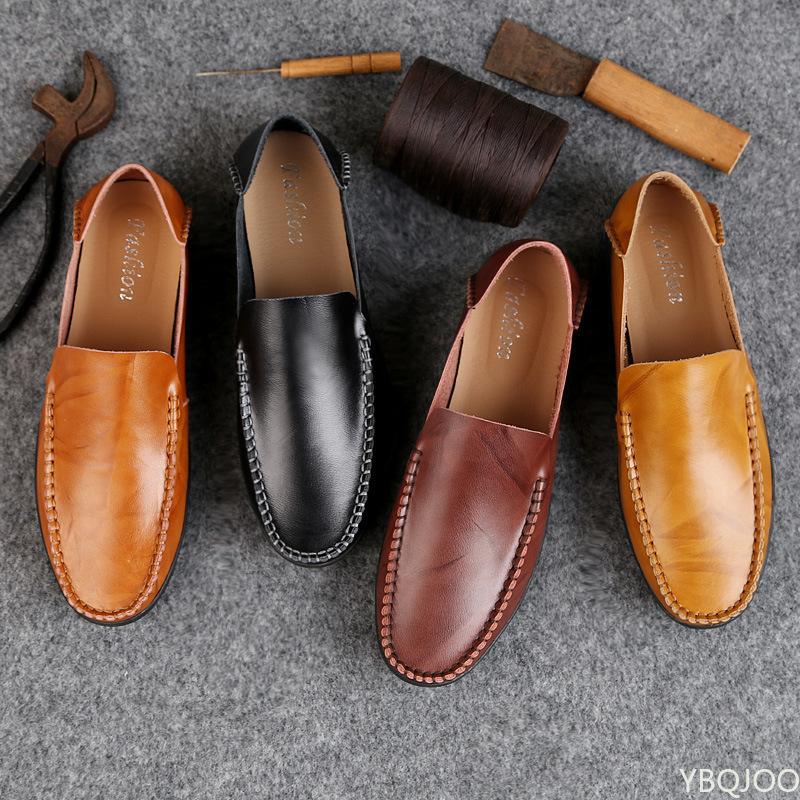 Fashion Men Loafers Shoes Soft Genuine Leather Slip-On Sneakers Male Casual Luxury Brand Spring Men Loafers Mocassin Zapatos Hombre