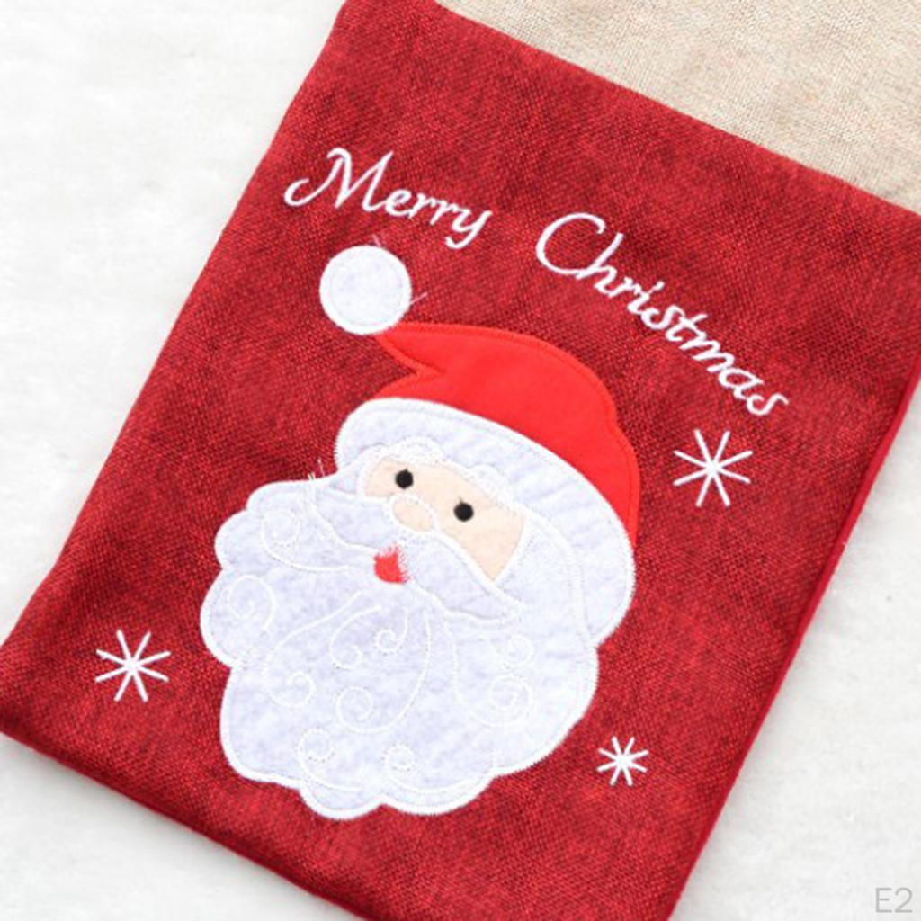 Big /Small Red Cloth Santa /Snowman Christmas Drawstring