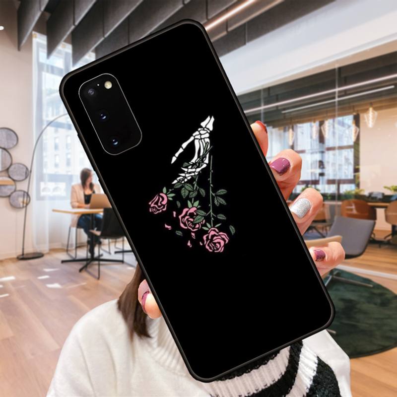 Skull Background Art Phone Case For Samsung Galaxy S9 S9plus S20 5G S20 ULTRA 5G S20 Plus 5G S21 S30 Case Cover