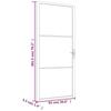 Interior Door 93 x 201.5 cm White Frosted Glass and Aluminum