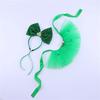 StPatricks Festival Cat Costume Dog Tulle Skirt Sequins Bowknot Headband Pet Irish Theme Dress Up Clothing Photo Outfit