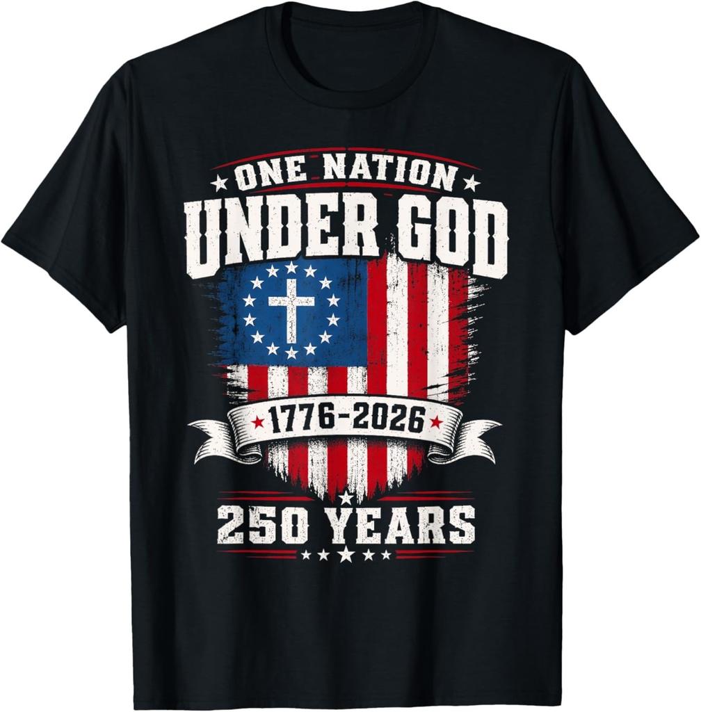 250th Anniversary USA 250 American 4th of July Patriotic God T-Shirt