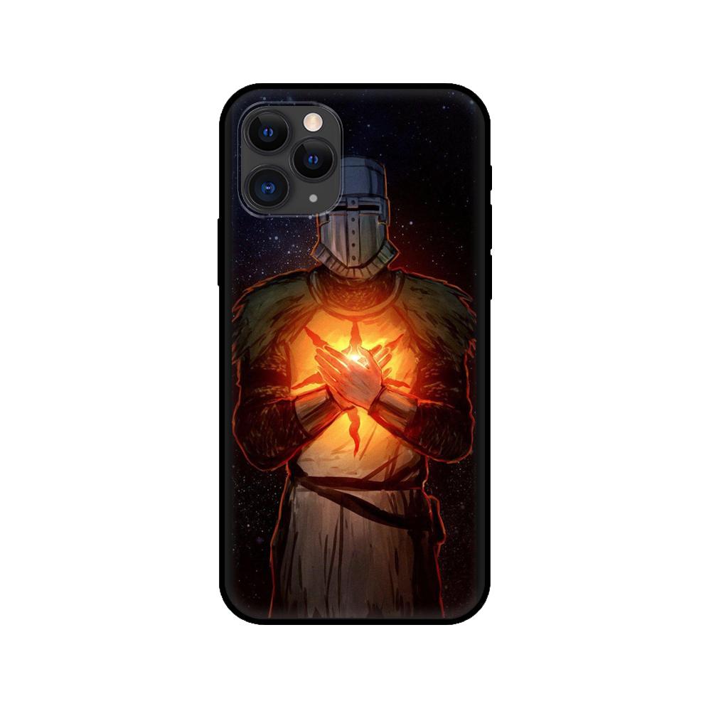 Black tpu case for iphone 5 5s se 2020 6 6s 7 8 plus x 10 XR XS 11 12 mini pro MAX back cover Praise the Sun Dark Souls