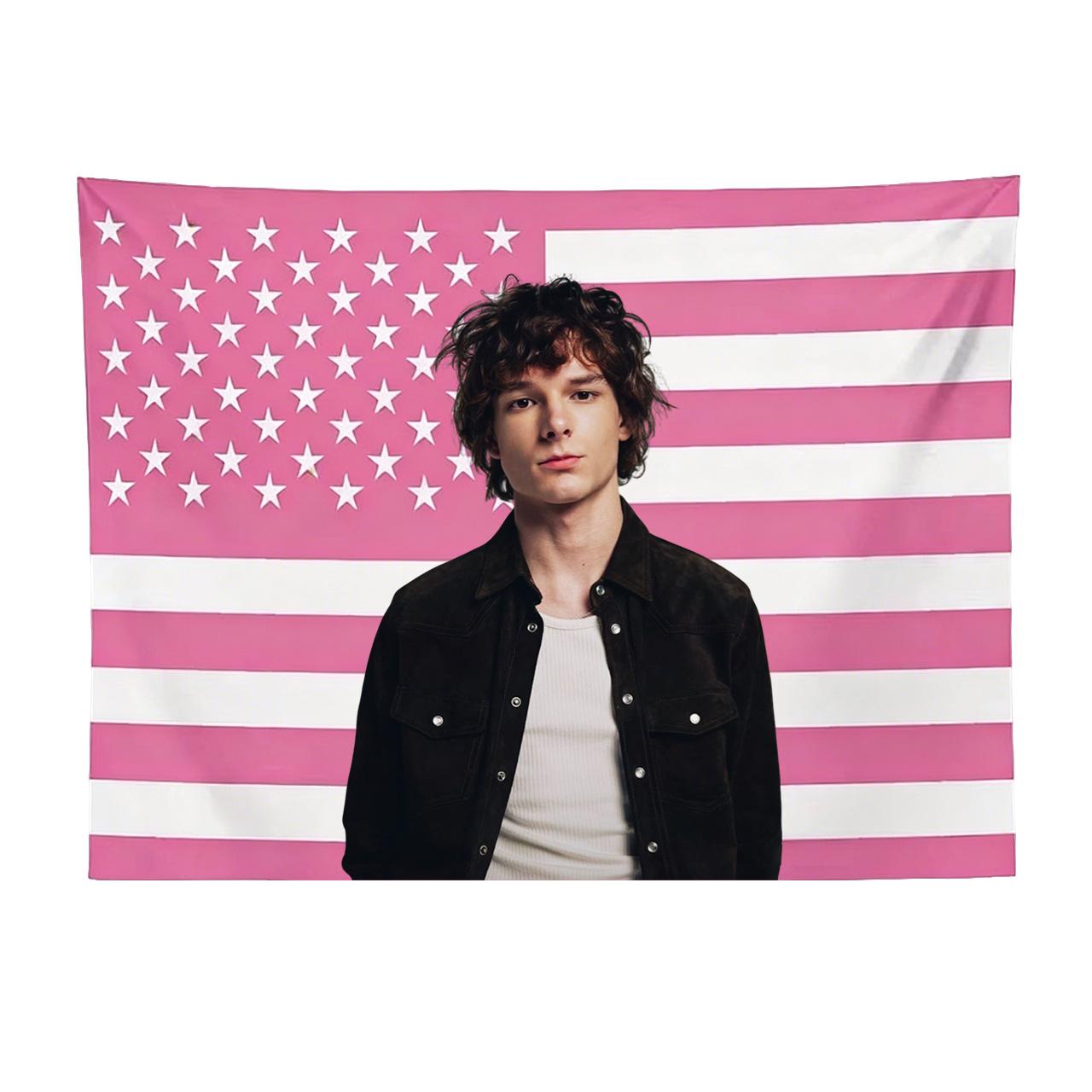 Jmg Household Supplies Unisex Pink Us Flag Mason Thames Tapestry, Viral Trend Wall Hanging For Bedroom Dorm Decor