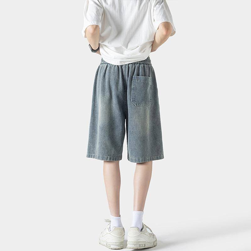 Design Drooping Denim Pinch Pants for Men's Summer Teenagers Japanese Casual Versatile Casual Pants