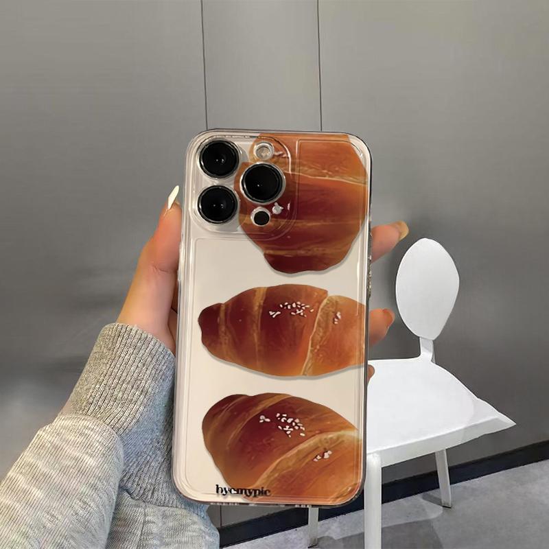Creative Bread Phone Case For IPhone 17 16 15 14 13 12 11 Pro Max 13 12 17Air 16e Shockproof Soft Clear Cases Coque