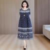 Summer Cotton Silk Loose Nightgown for Plus Size Women - Casual Mom Style Home Dress