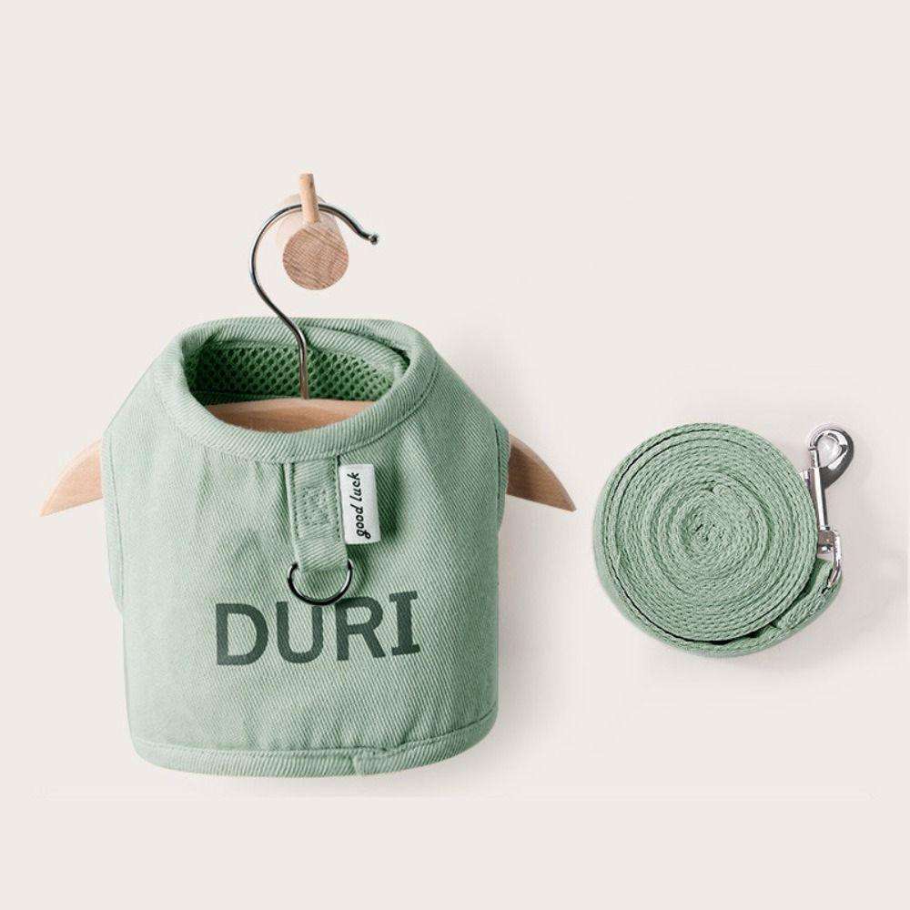 

Undershirt Type Dog Harnesses Canvas Puppy Chest Strap Dog Leash Pet Dog Vest Harness Walking S циан