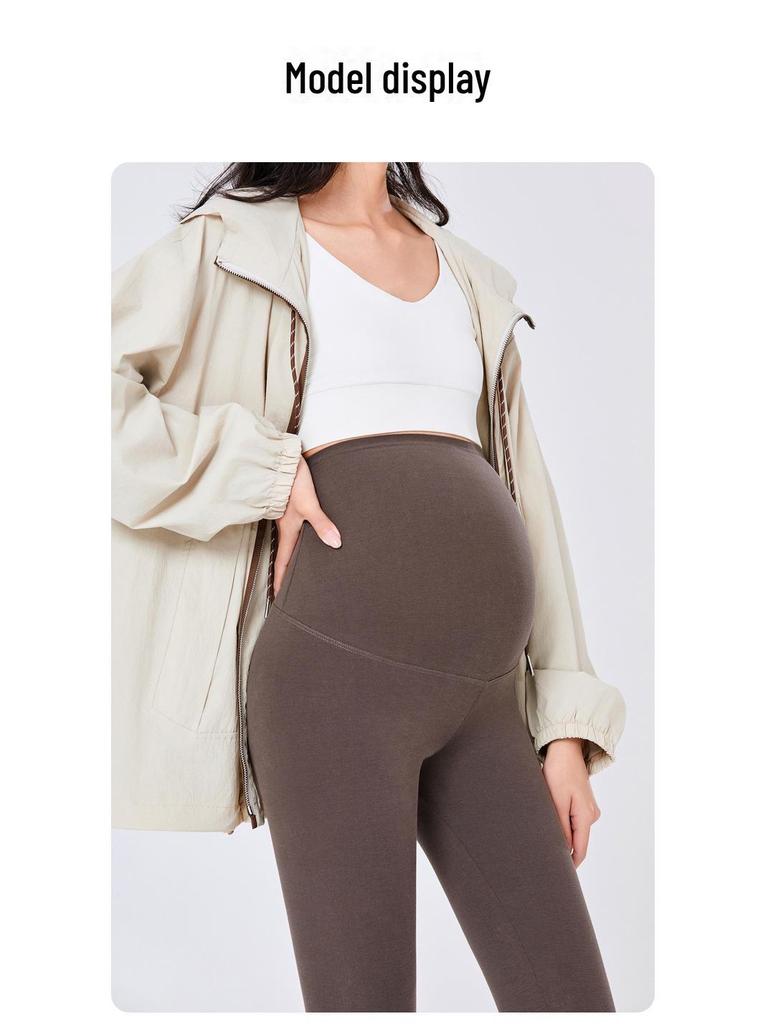 High-Waisted Seamless Maternity Yoga Leggings: Spring/Summer Belly Support, Large Size, High Elasticity