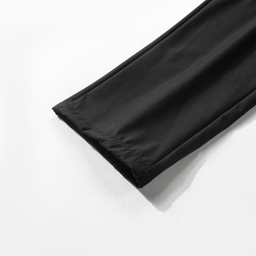 Men's Solid-color Casual Sport Trousers, Men's Fleece Warm Drawstring Flat Leg Sweatpants