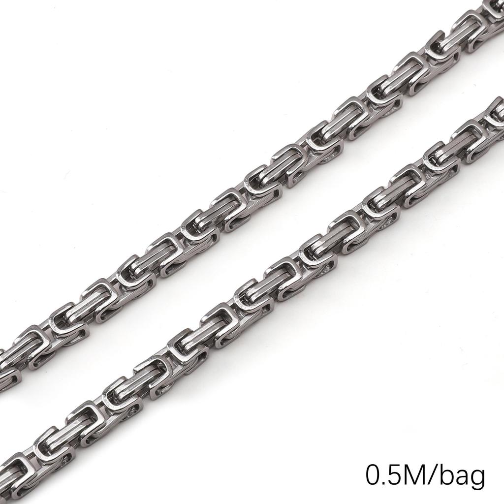Chaîne Cœur en Acier Inoxydable de 0,5/1 Mètre Chaîne Cubaine Chaîne Punk de Base pour la Fabrication de Colliers Bracelets Bijoux Accessoires