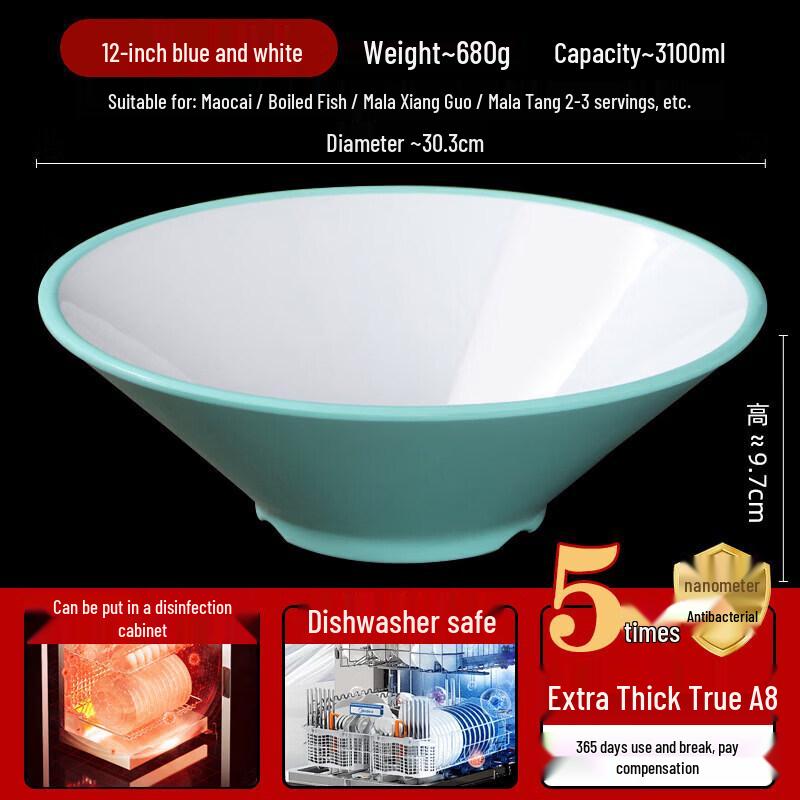 Qiwei A8 Commercial Melamine Noodle Bowl