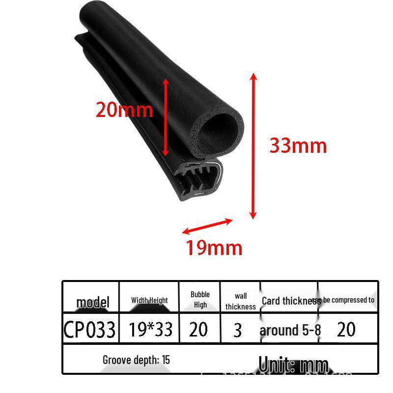 U-förmige Gummi-Schaumstoff-Dichtungsstreifen für Schränke und Autotüren