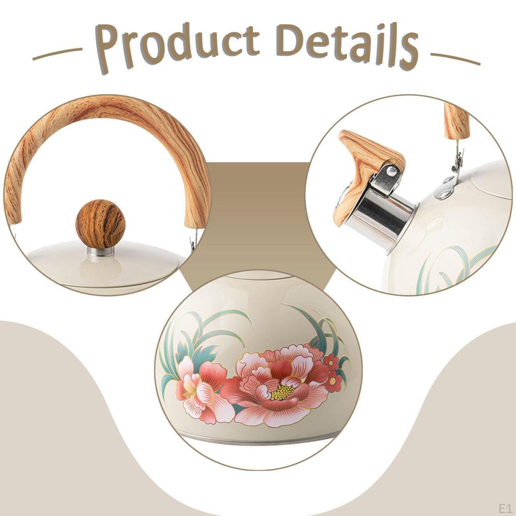 Pískací konvice na vodu Snadno se přenáší pro plyn Indukce Lehká s rukojetí proti opaření