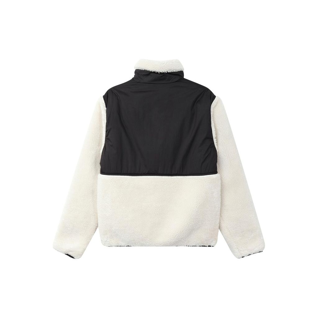 Puma Men's Black And Off White Sherpa Fleece Full-Zip Jacket With Logo 846325-73