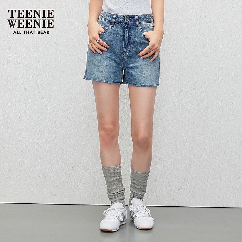 Женские джинсовые шорты Teenie Weenie в стиле ретро с эффектом стирки M